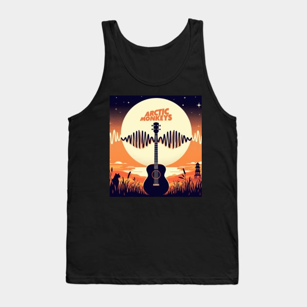 Arctic Monkeys Guitar Wave Tank Top by DarkWave